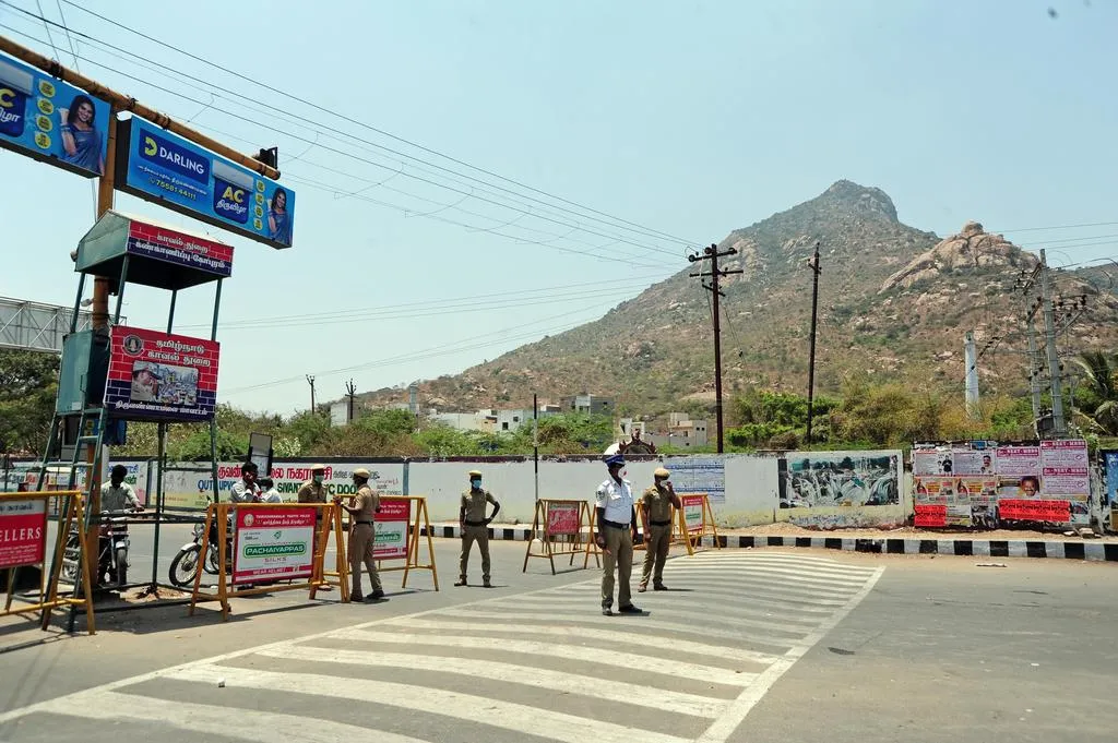 Police chasing away unruly youth